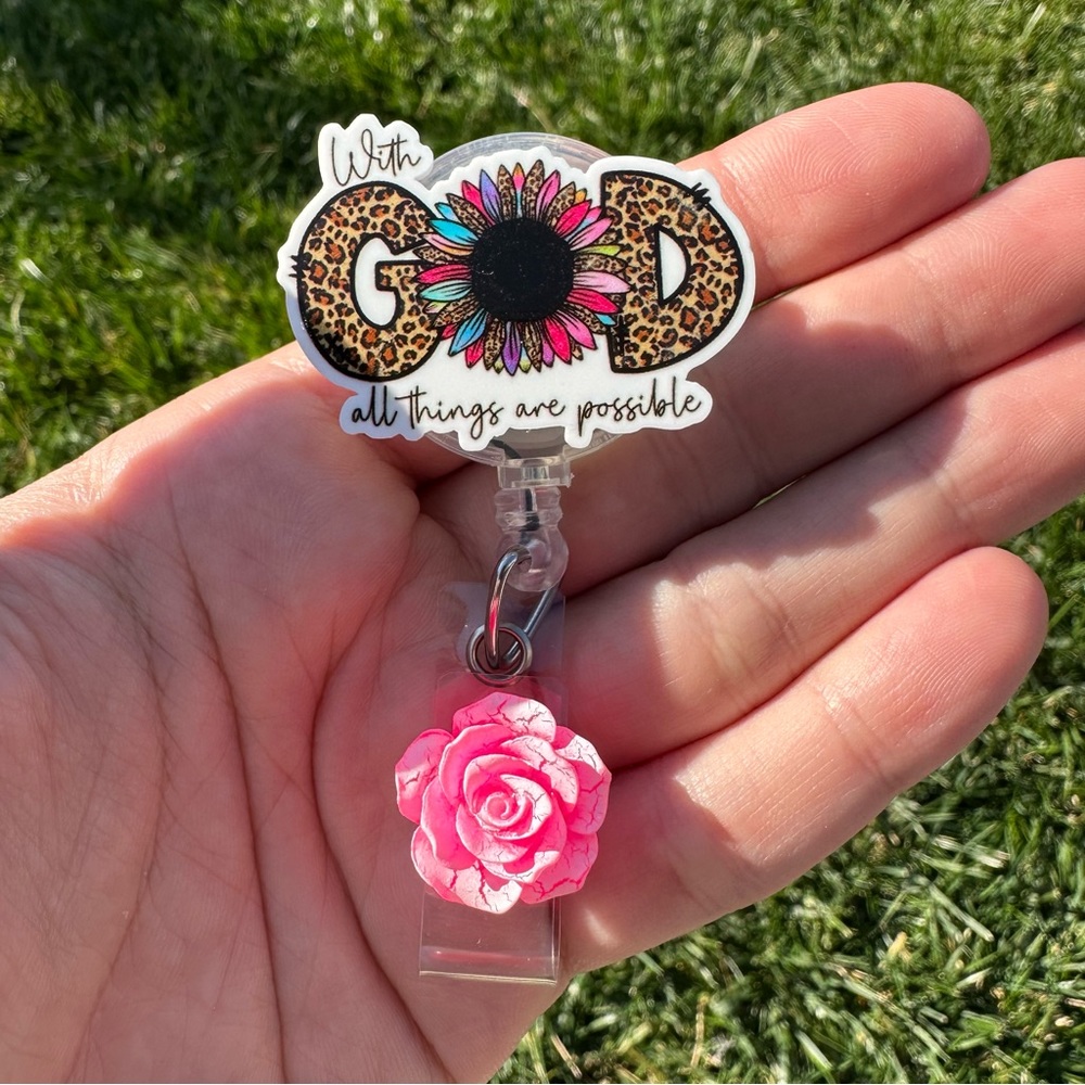Bible Verse Christian Quote Nurse Retractable Badge Holder Christmas Gift